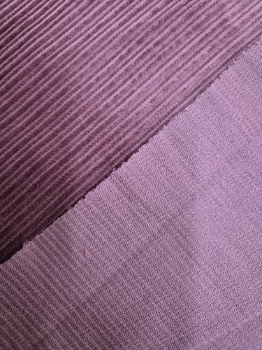 Woven co high-low washed corduroy- bordeaux